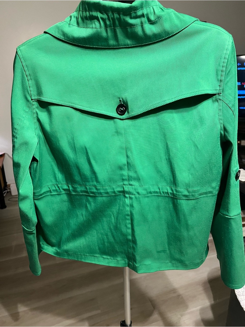 Ruby Rd. Bright Green Utility Jacket with Front Pockets - Picture 2 of 3
